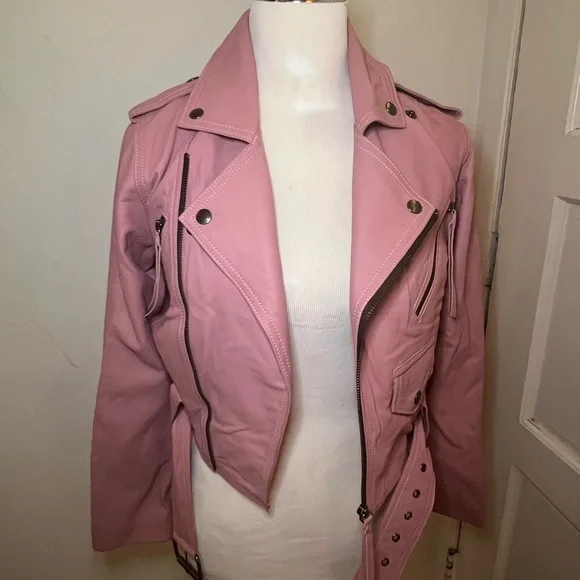 Cleobella Pink Leather Jacket - Picture 5 of 15